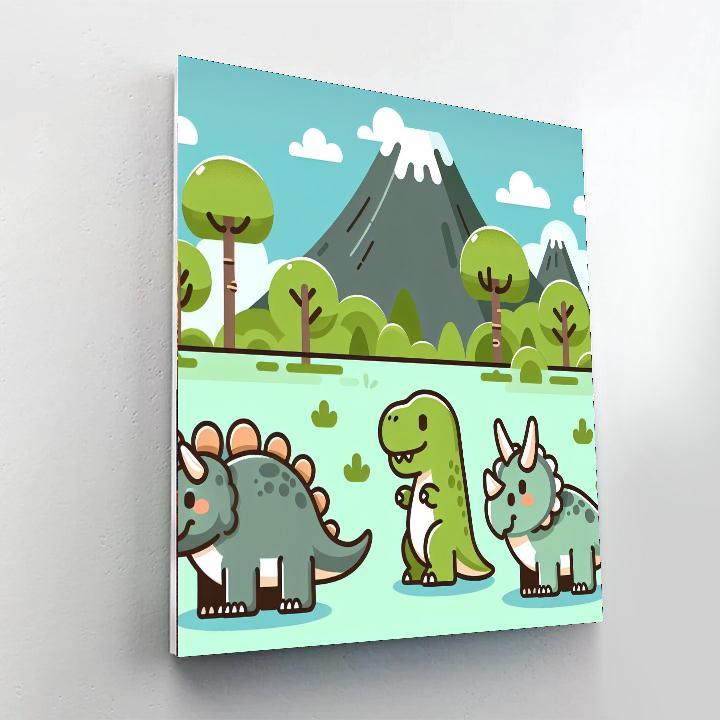 The Great Dinosaur Discovery Painting Number Kit