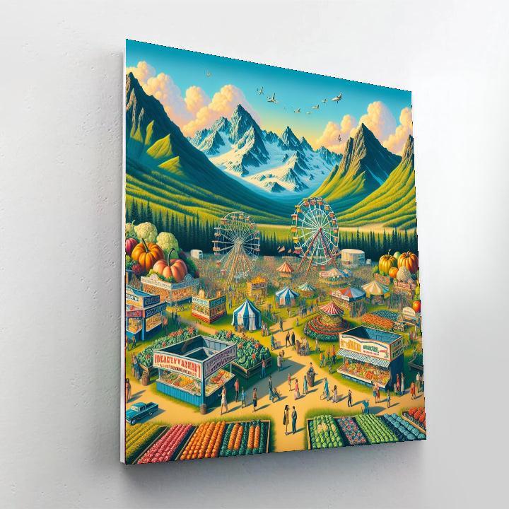 Alaska State Fair - Palmer, Alaska, Usa Painting Number Kit