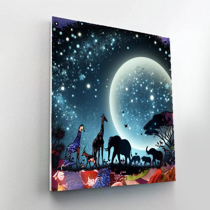 Magical Night Safari Paint By Number