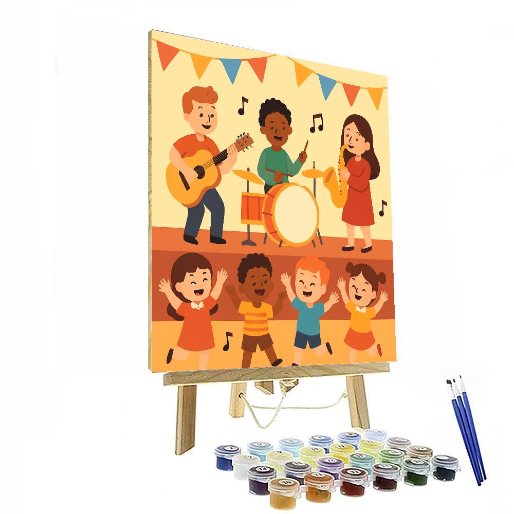 Cheerful Music Concert Paint By Color
