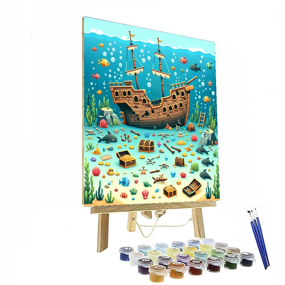 Sunken Treasure Ship Paint By Number