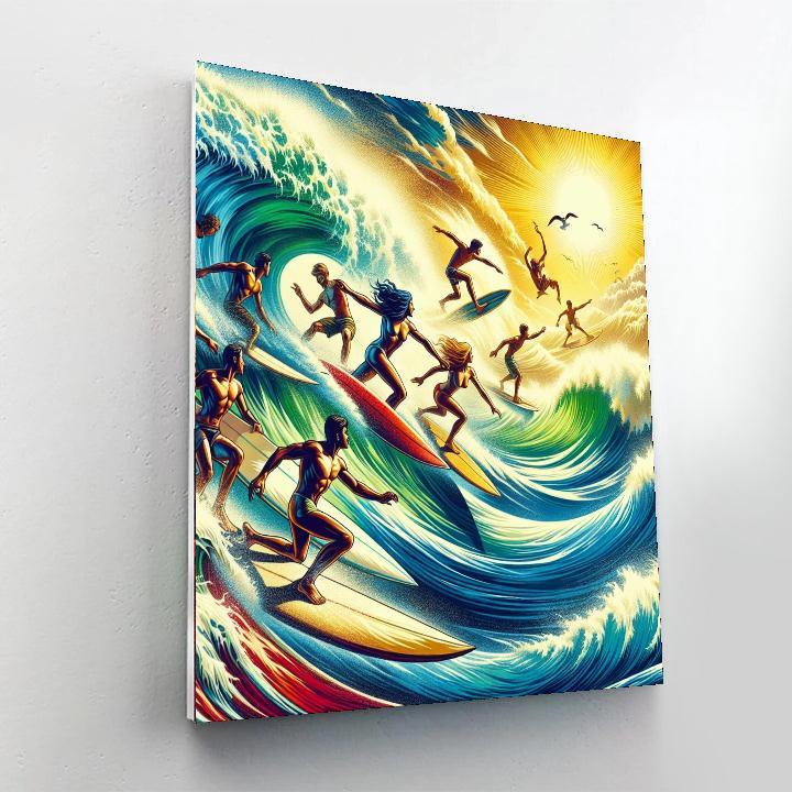 Breezy Ocean Surf Paint By Number