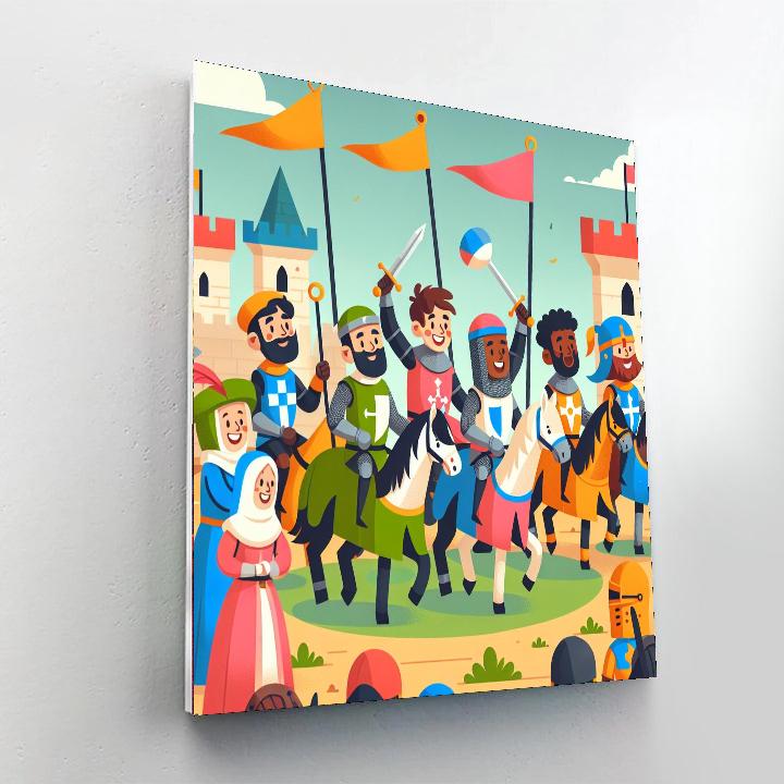 Knights' Festival Of Fun Painting Number Kit