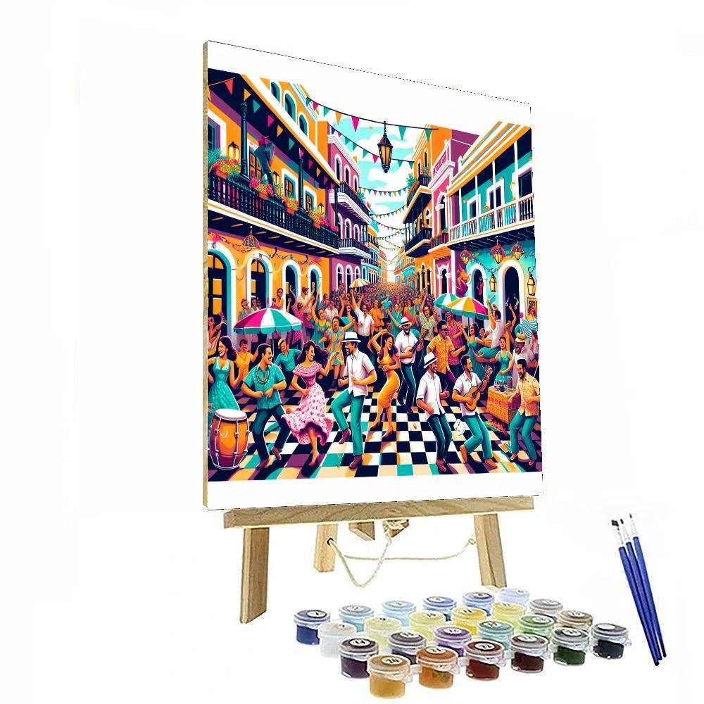 Fiesta De La Calle San Sebastián - Puerto Rico Painting By Numbers Kit