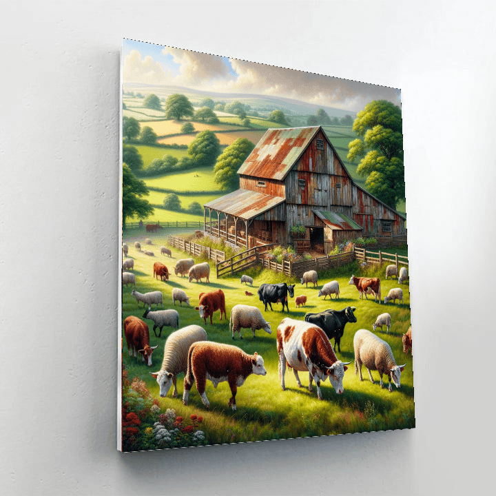 Rustic Barnyard Bliss Paint By Number