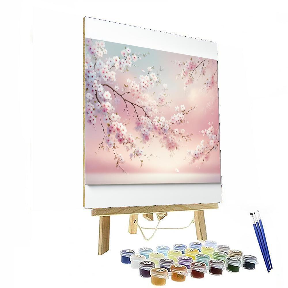 Cherry Blossom Whisper DIY Paint By Numbers