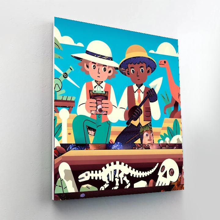 Historic Dinosaur Dig Numbered Painting Kits