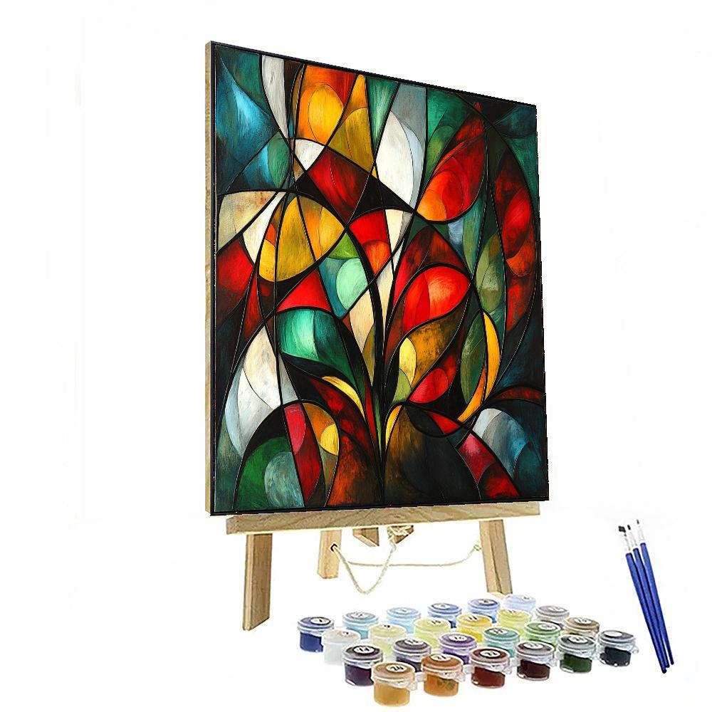 Frida Kahlo Inspired Vibrant Echoes  Painting Number Kit