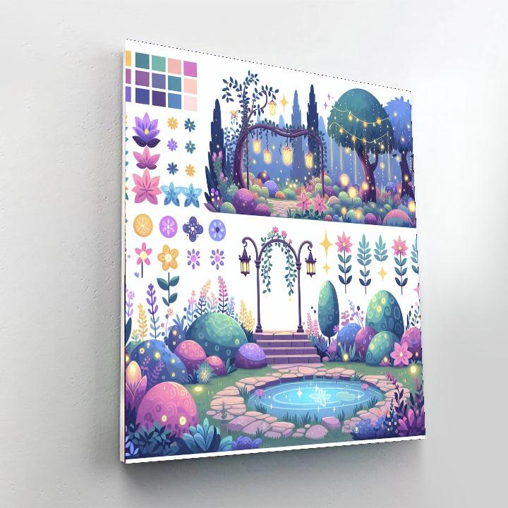 Wizard's Garden Of Spells Paint By Numbers