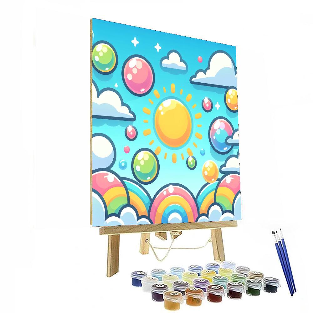 Rainbow Bubbles Numbered Painting Kits