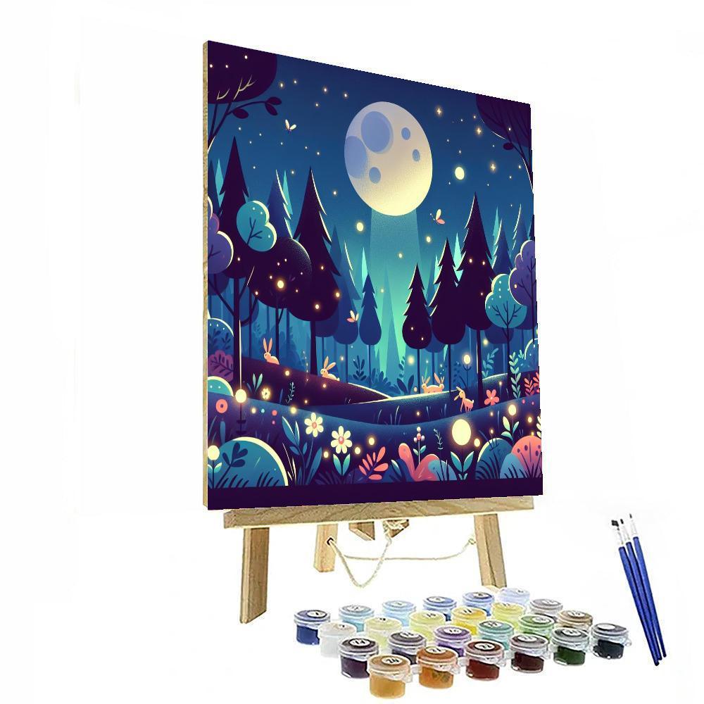 Magical Moonlit Forest Paint By Number