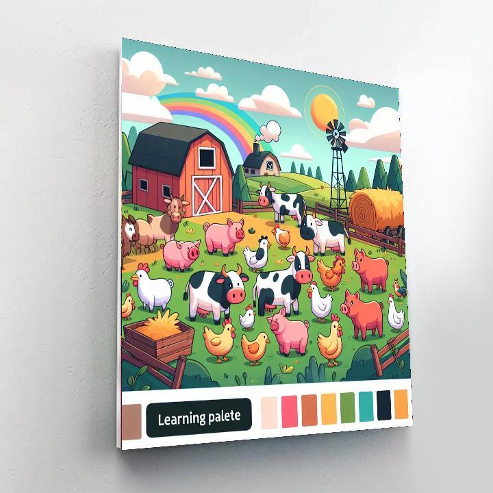 Fun Farmyard Frolic Number Painting