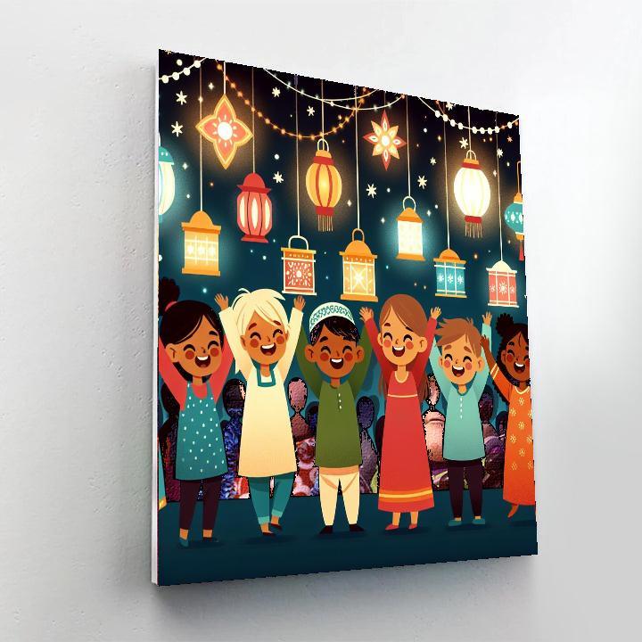 Festival Of Light Celebration Number Painting
