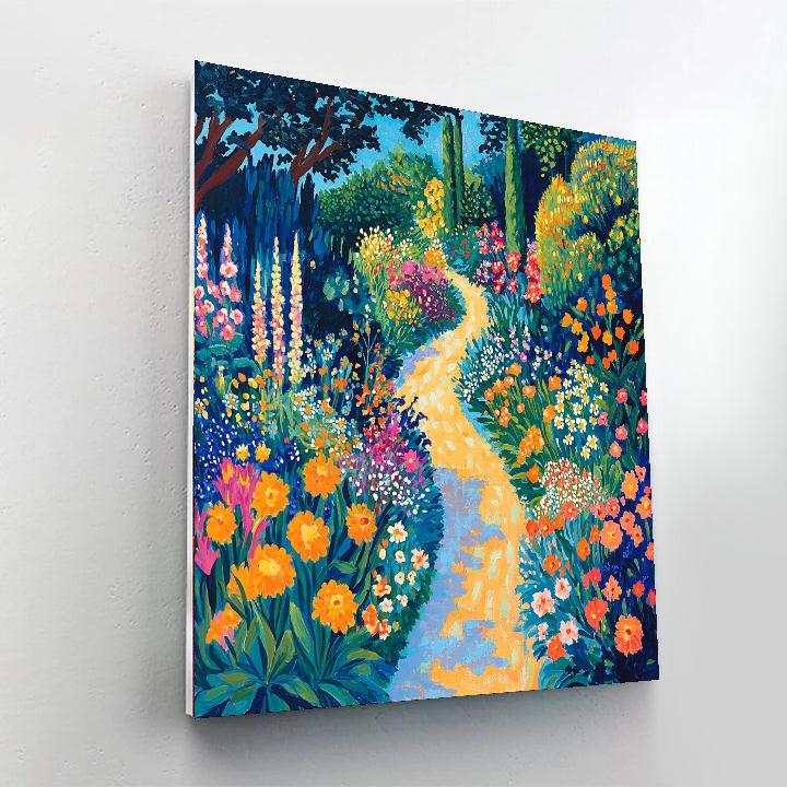 Henri Matisse Inspired Fantasy Garden Path  Number Painting