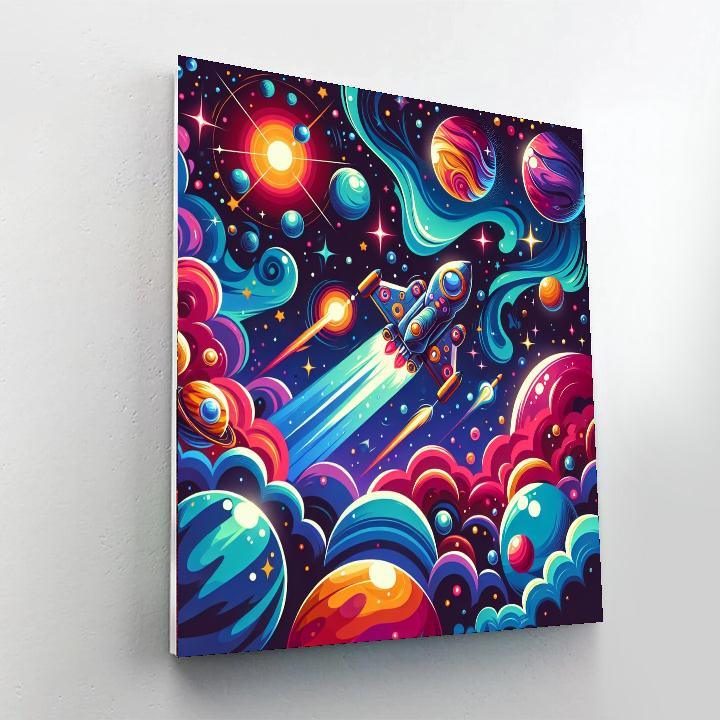 Galactic Odyssey For Little Dreamers Numbered Painting Kits