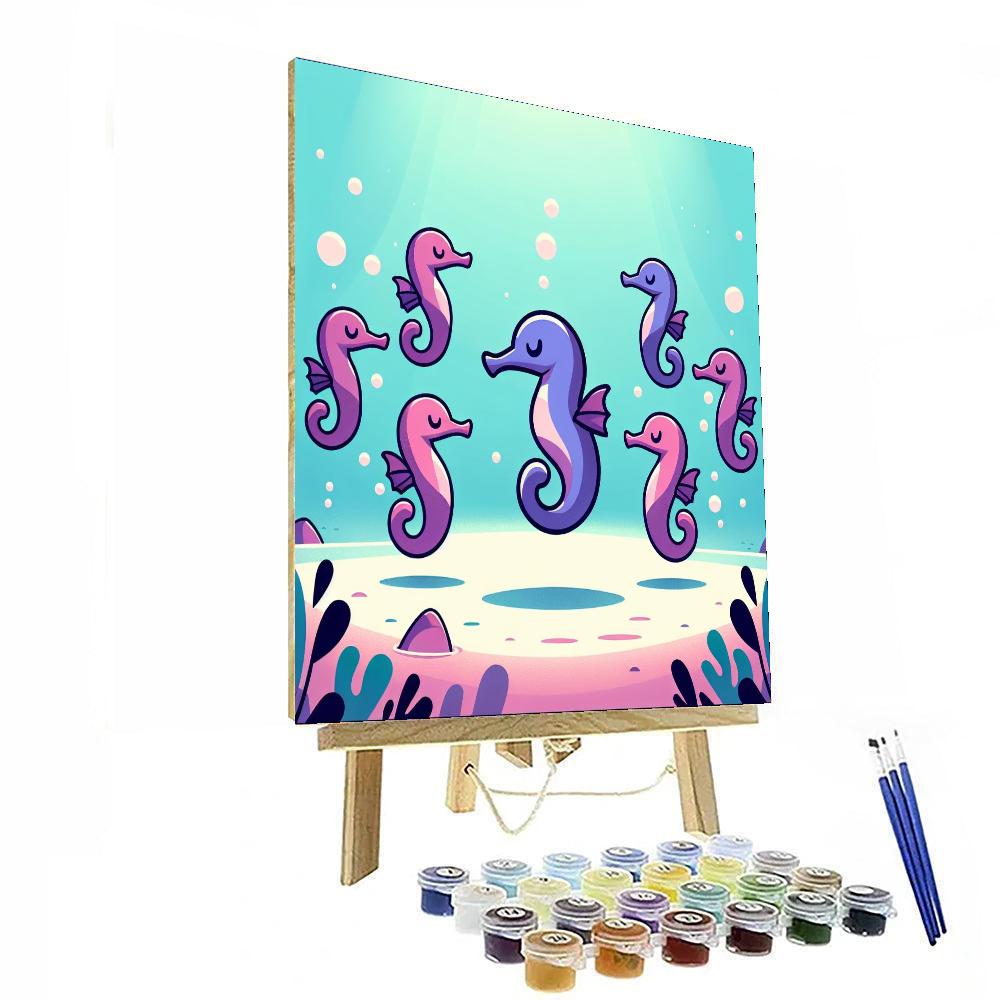 Seahorse's Enchanted Dance Paint By Numbers Kits