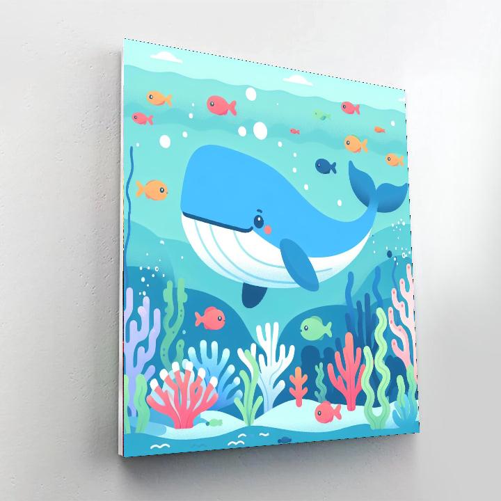 Whale's Wondrous World Number Painting