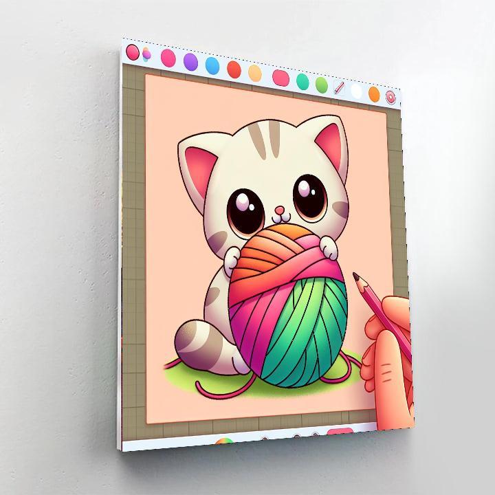 Curious Little Kitten Numbered Painting Kits