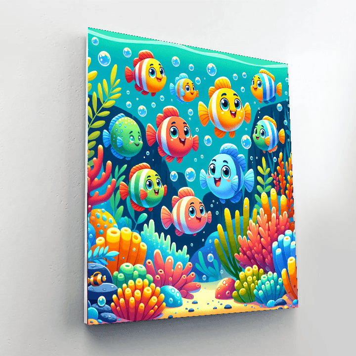Friendly Fish DIY Paint By Numbers