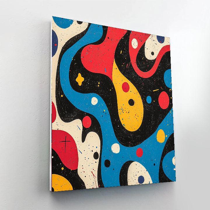 Joan Miró Inspired Joyful Flow Of Color  Numbered Painting Kits