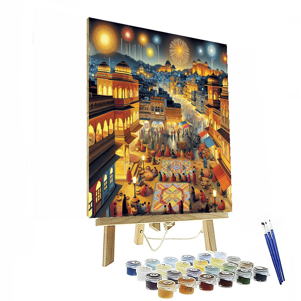 Diwali In Jaipur - India Numbered Painting Kits
