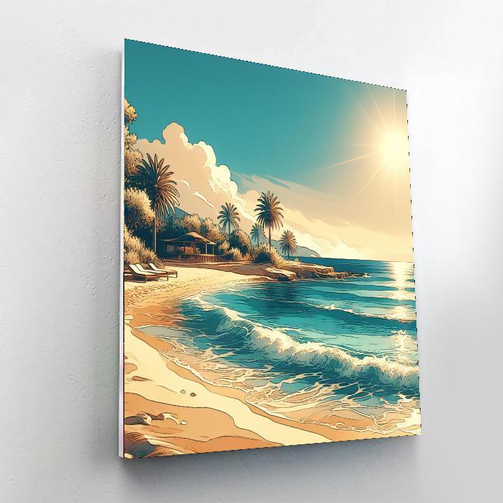 Sunlit Seaside Retreat Numbered Painting Kits