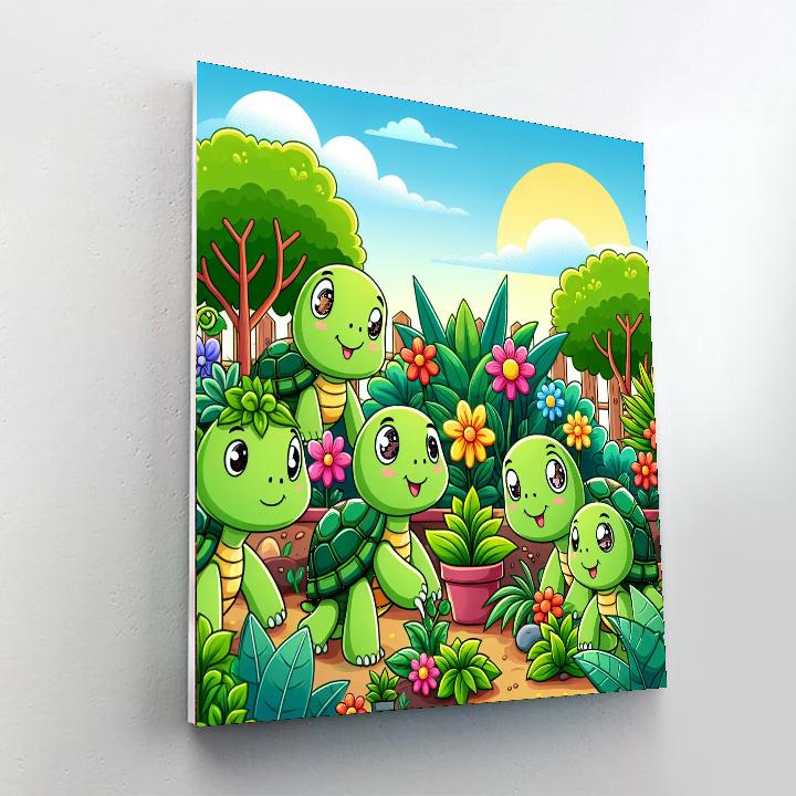 Curious Garden Turtles Numbered Painting Kits