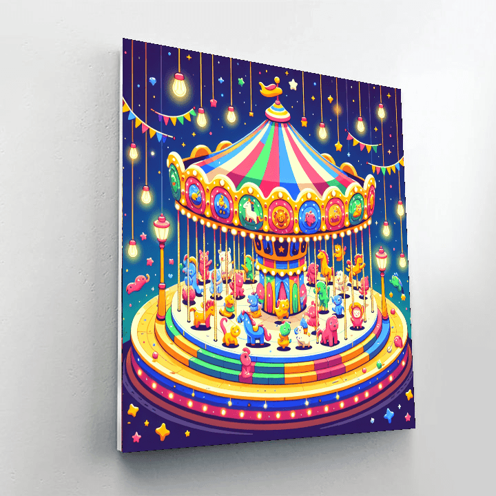 Magical Circus Carousel Paint By Numbers Kits