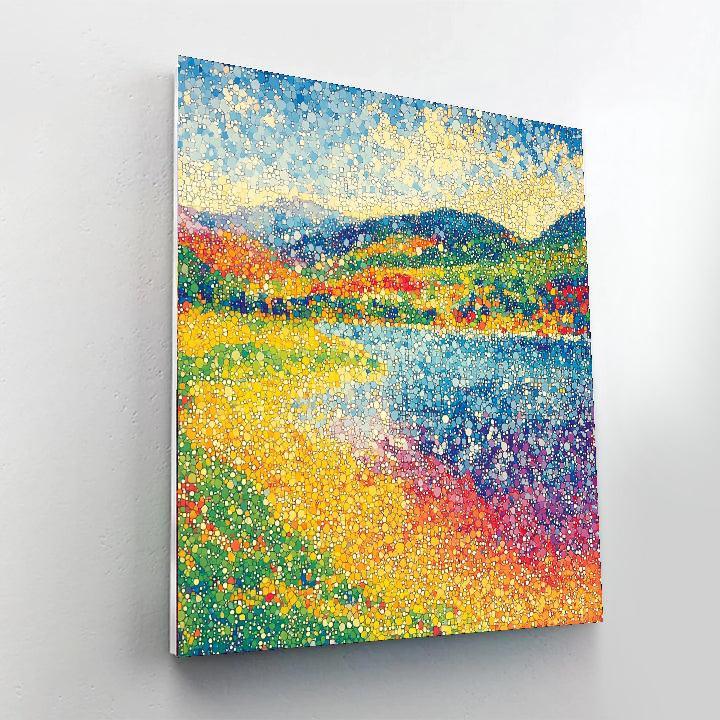 Georges Seurat Inspired Vibrant Mosaic  Paint By Numbers