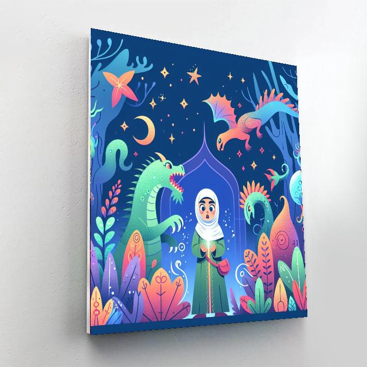 Mythical Creature Encounter Number Painting