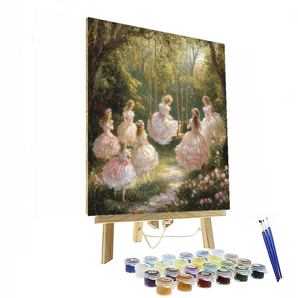 Jean-Honoré Fragonard Inspired Fragonard's Romantic Reverie  DIY Paint By Numbers