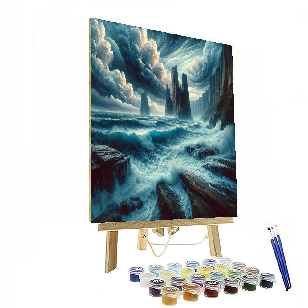 Dramatic Highland Cliffs Painting By Numbers Kit