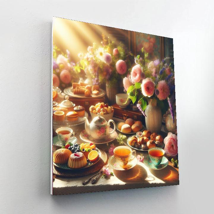 Charming Tea Time With Friends Paint By Numbers Art