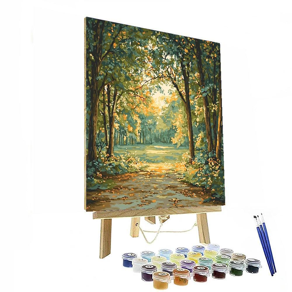 Zhao Mengfu Inspired Silent Echoes Of The Forest  Paint By Color