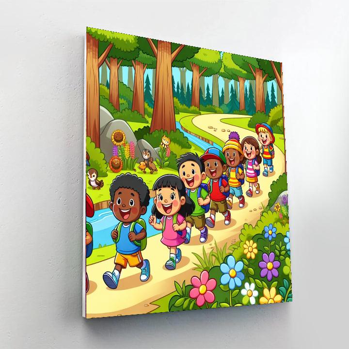 Joyful Nature Hike Paint By Numbers Art
