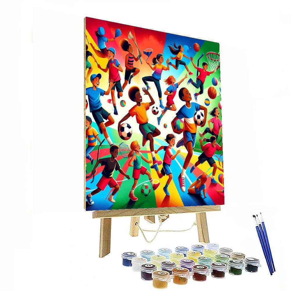 Dynamic Sports Extravaganza Number Painting