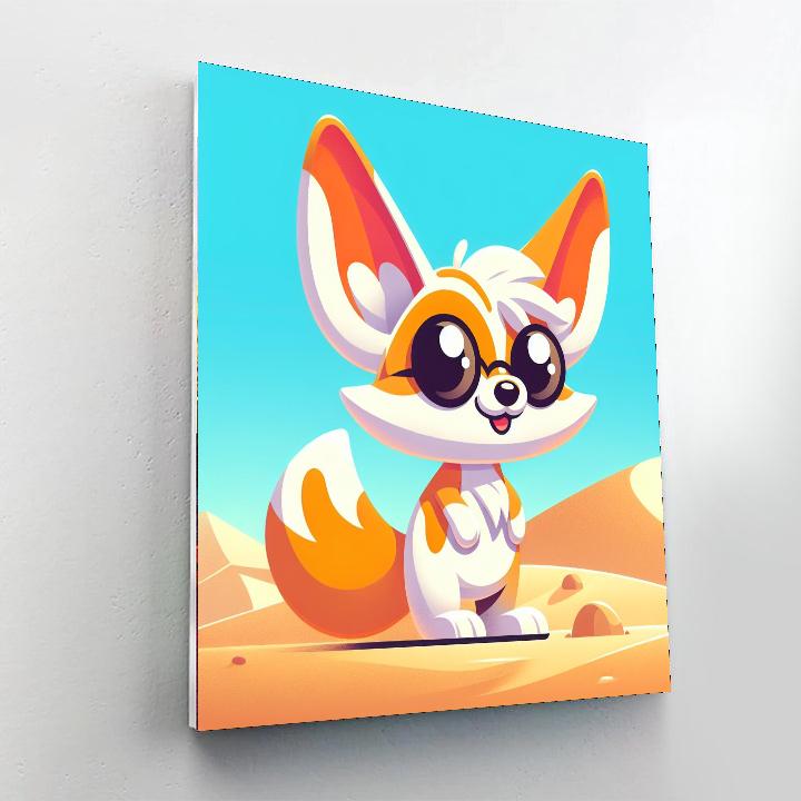 Funky Fennec Fox Painting By Numbers Kit