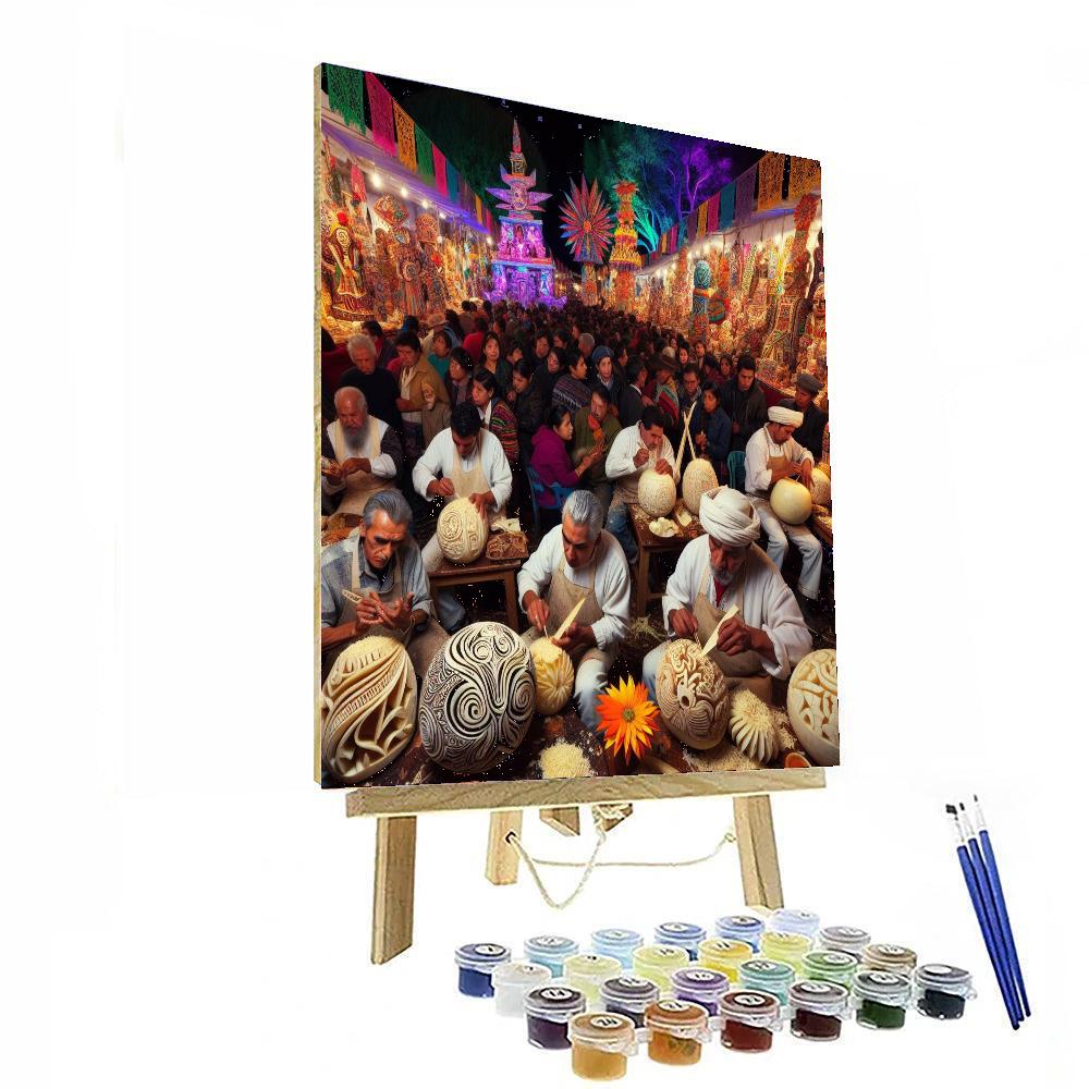 The Night Of The Radishes (noche De Los Rábanos) Painting Number Kit