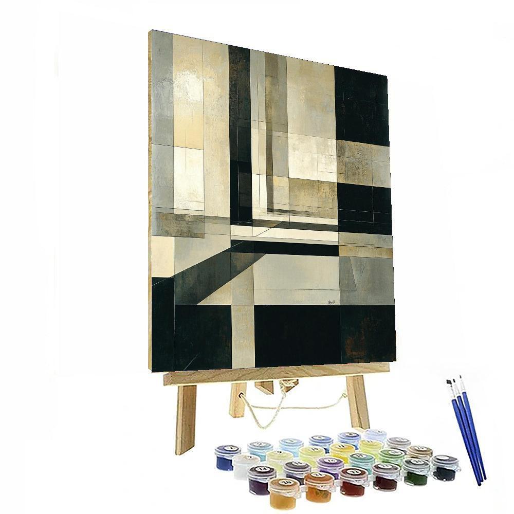 Kazimir Malevich Inspired Simplistic Depth  Painting Number Kit