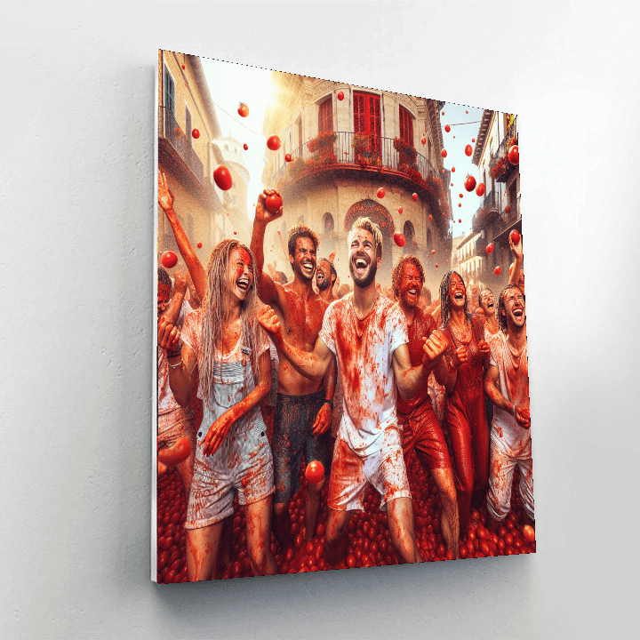 La Tomatina Festival - Spain Painting Number Kit