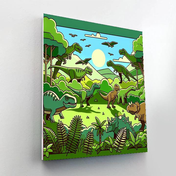 Dinosaur Valley Expedition Painting By Numbers Kit