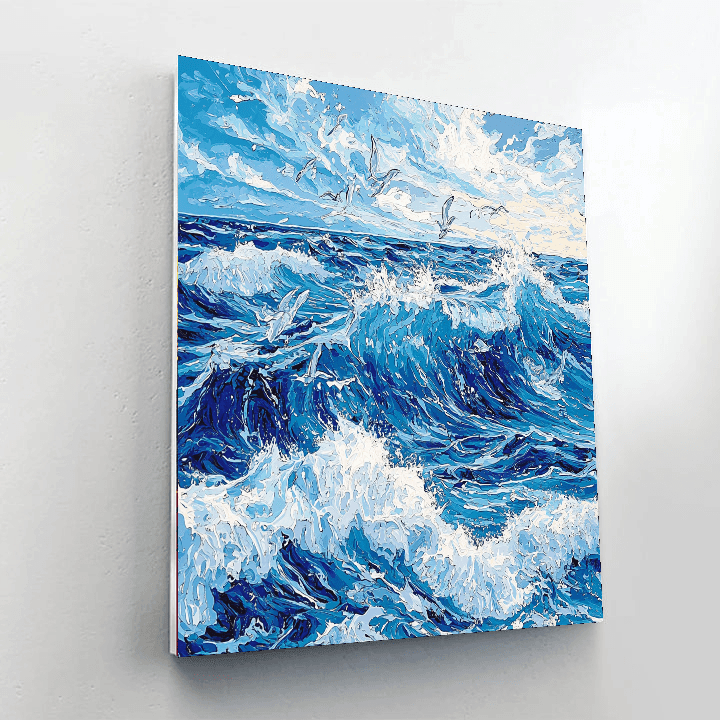 Hokusai Inspired Epic Ocean Waves  Paint By Numbers Art