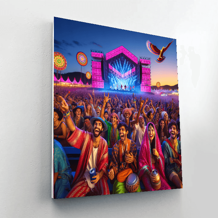 Lollapalooza Brasil Number Painting