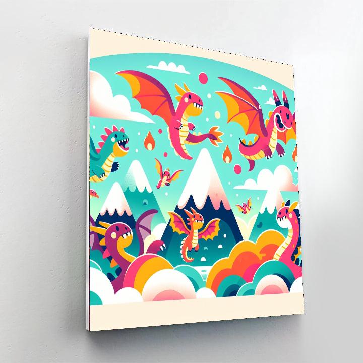 Wandering Dragons Number Painting