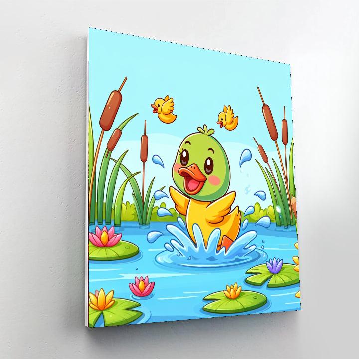 Doodle Ducks Painting Number Kit