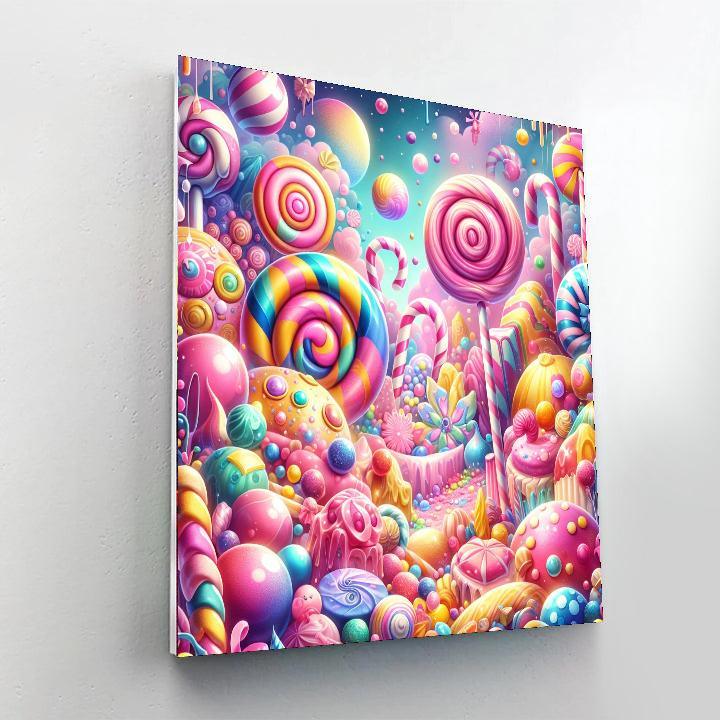 Sweet Candy World Paint By Numbers Art