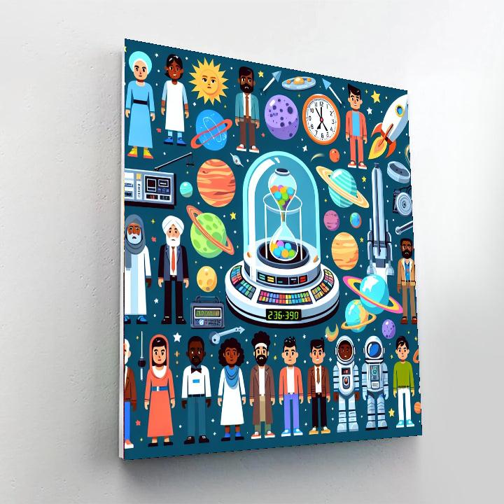 Space-time Traveler DIY Paint By Numbers