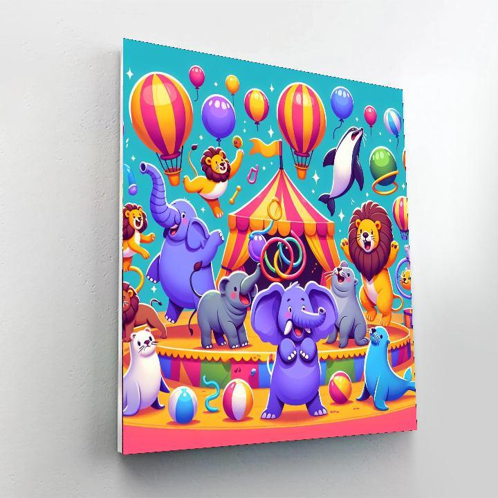 Funky Circus Animals Paint By Number