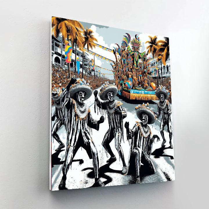 Carnaval De Blancos Y Negros - Colombia Paint By Numbers Kits