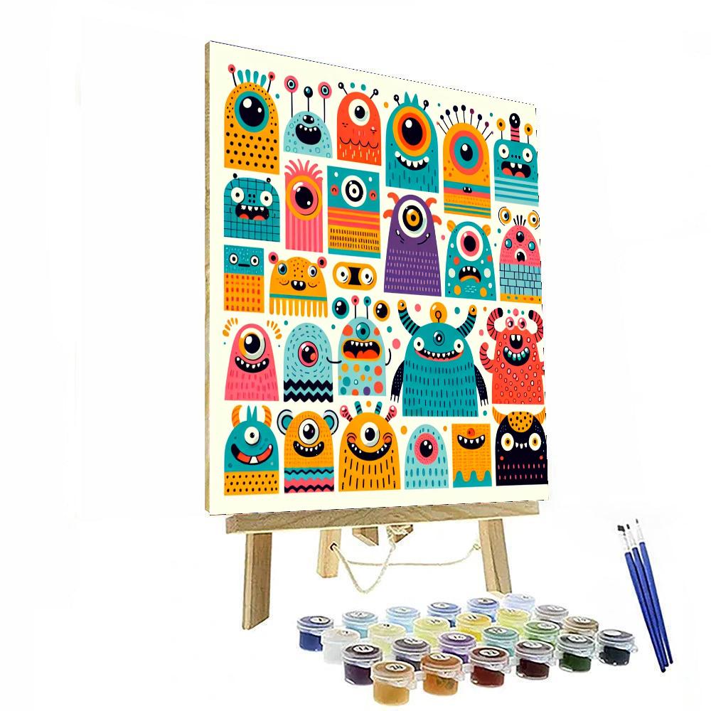 Silly Monster Mania Numbered Painting Kits